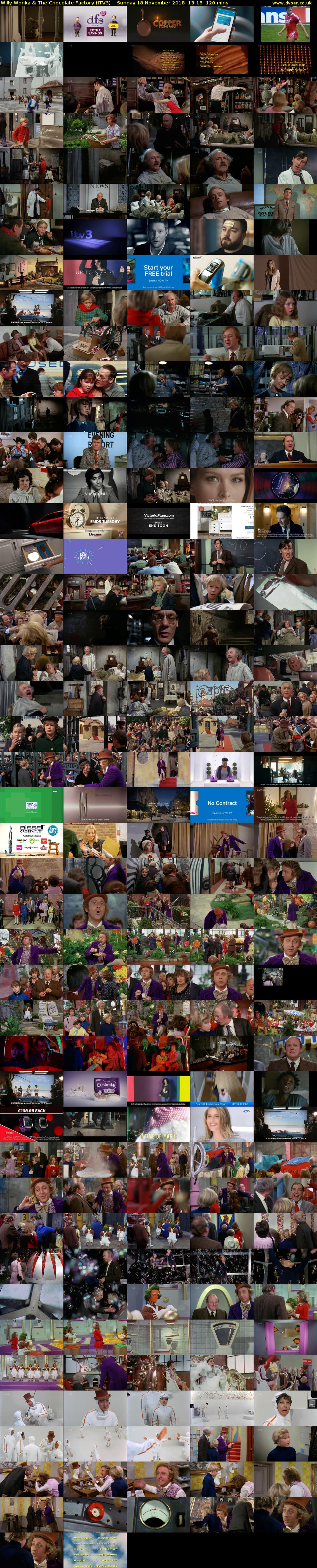 Willy Wonka & The Chocolate Factory (ITV3) Sunday 18 November 2018 13:15 - 15:15