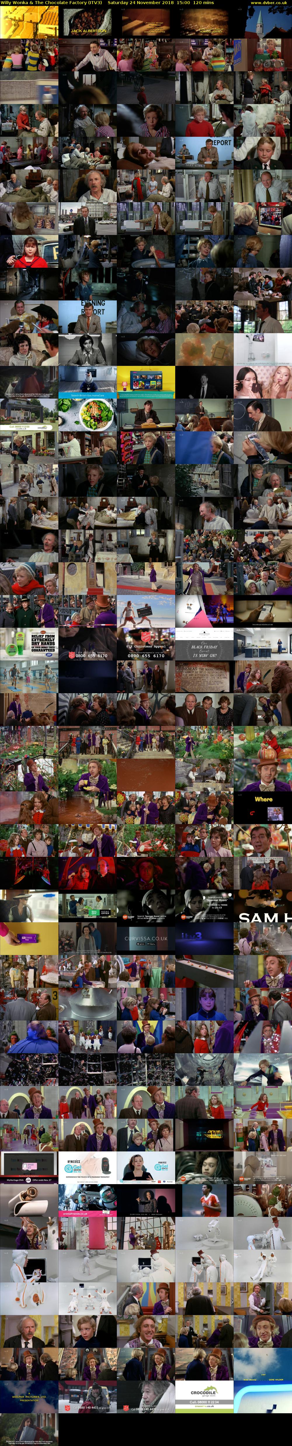 Willy Wonka & The Chocolate Factory (ITV3) Saturday 24 November 2018 15:00 - 17:00