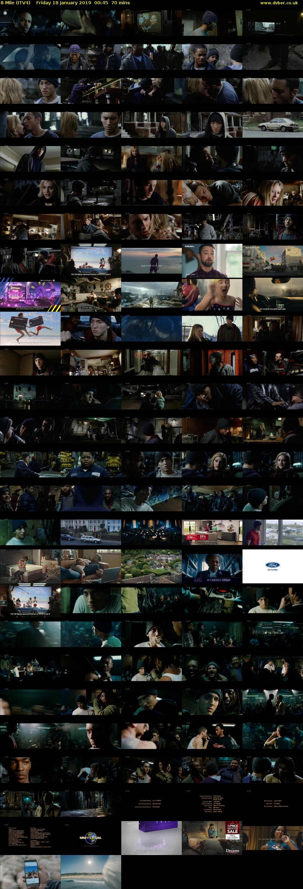 8 Mile (ITV4) Friday 18 January 2019 00:45 - 01:55