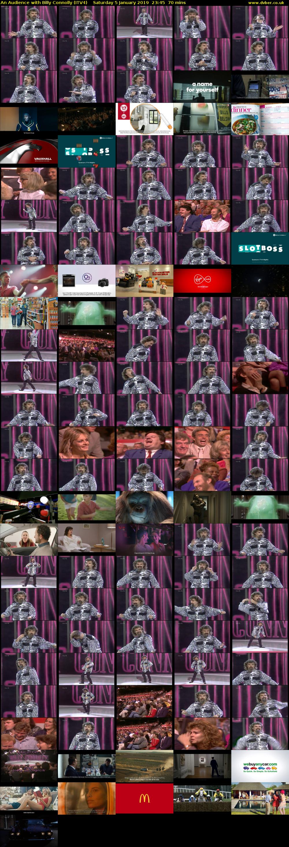 An Audience with Billy Connolly (ITV4) Saturday 5 January 2019 23:45 - 00:55