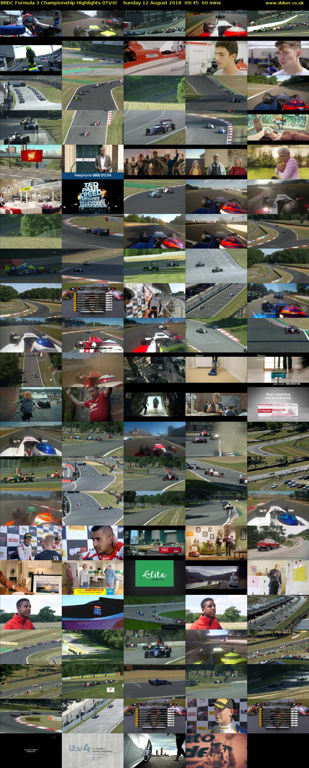 BRDC Formula 3 Championship Highlights (ITV4) Sunday 12 August 2018 09:45 - 10:45