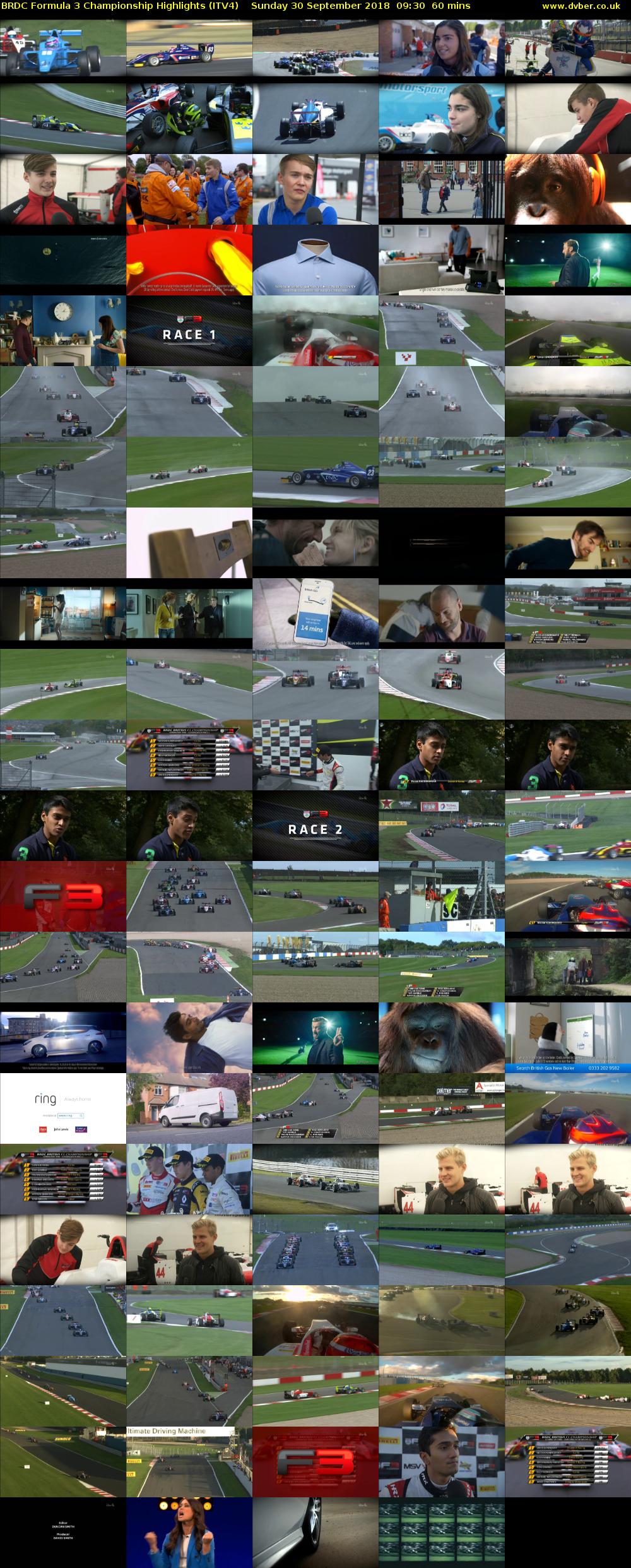 BRDC Formula 3 Championship Highlights (ITV4) Sunday 30 September 2018 09:30 - 10:30
