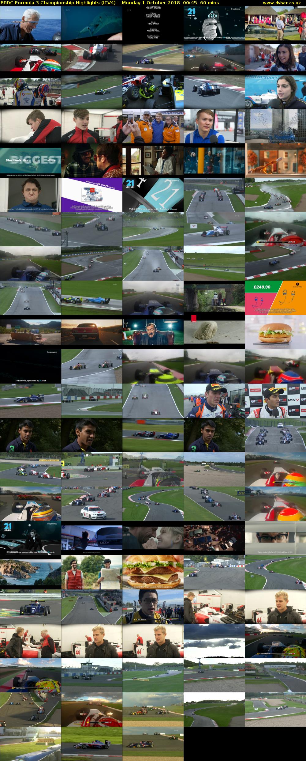 BRDC Formula 3 Championship Highlights (ITV4) Monday 1 October 2018 00:45 - 01:45