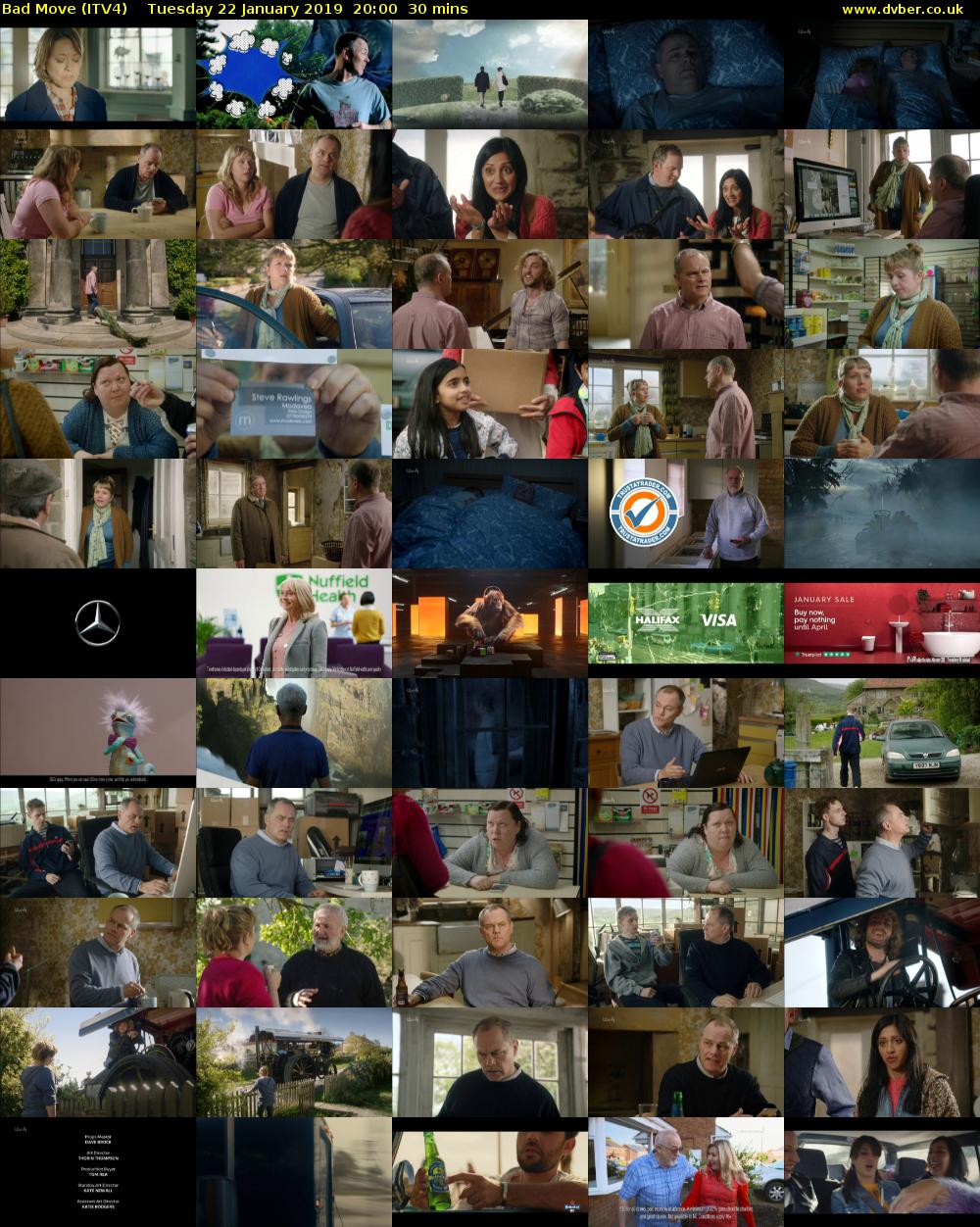 Bad Move (ITV4) Tuesday 22 January 2019 20:00 - 20:30