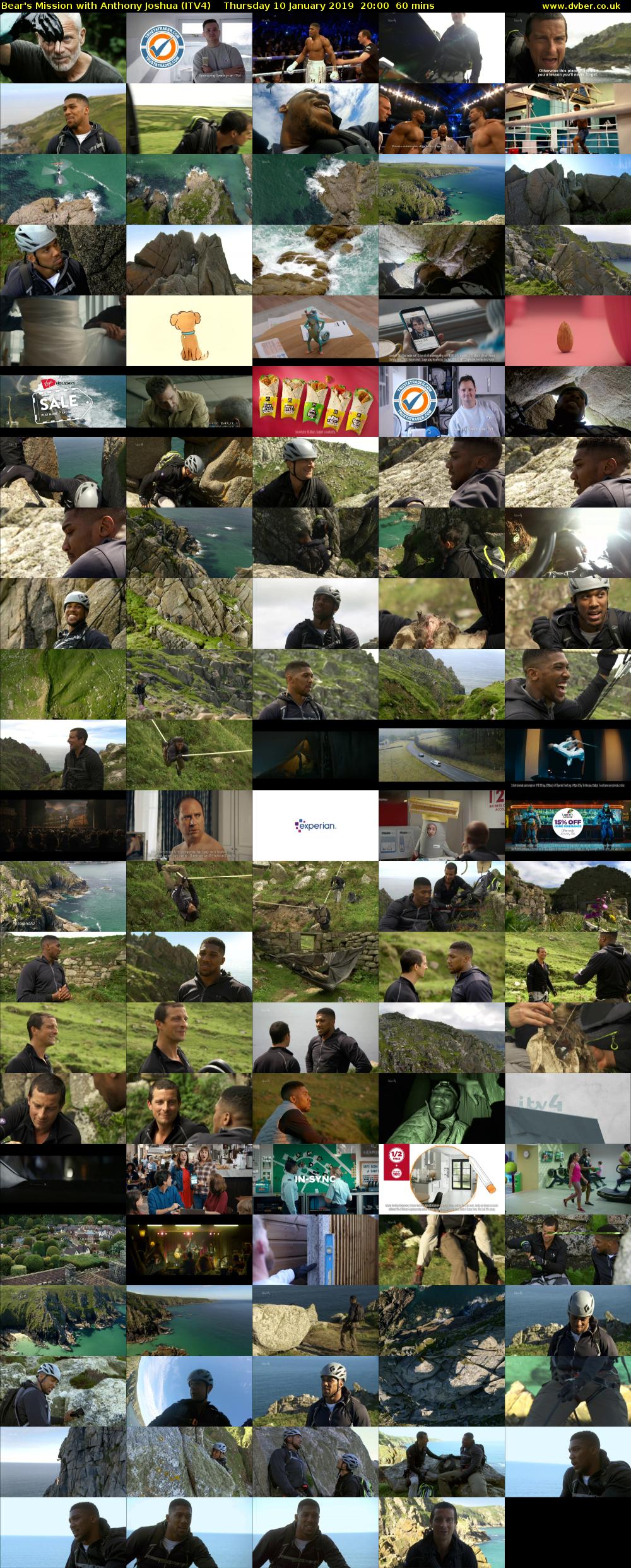 Bear's Mission with Anthony Joshua (ITV4) Thursday 10 January 2019 20:00 - 21:00