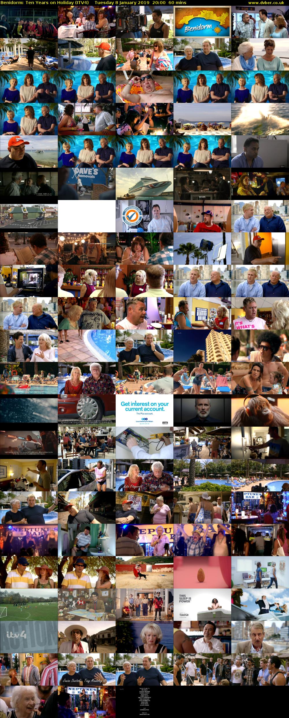 Benidorm: Ten Years on Holiday (ITV4) Tuesday 8 January 2019 20:00 - 21:00