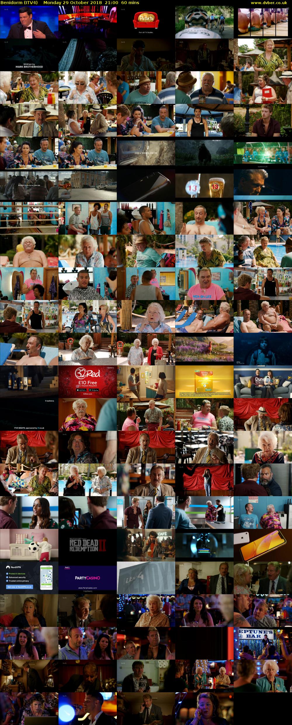 Benidorm (ITV4) Monday 29 October 2018 21:00 - 22:00