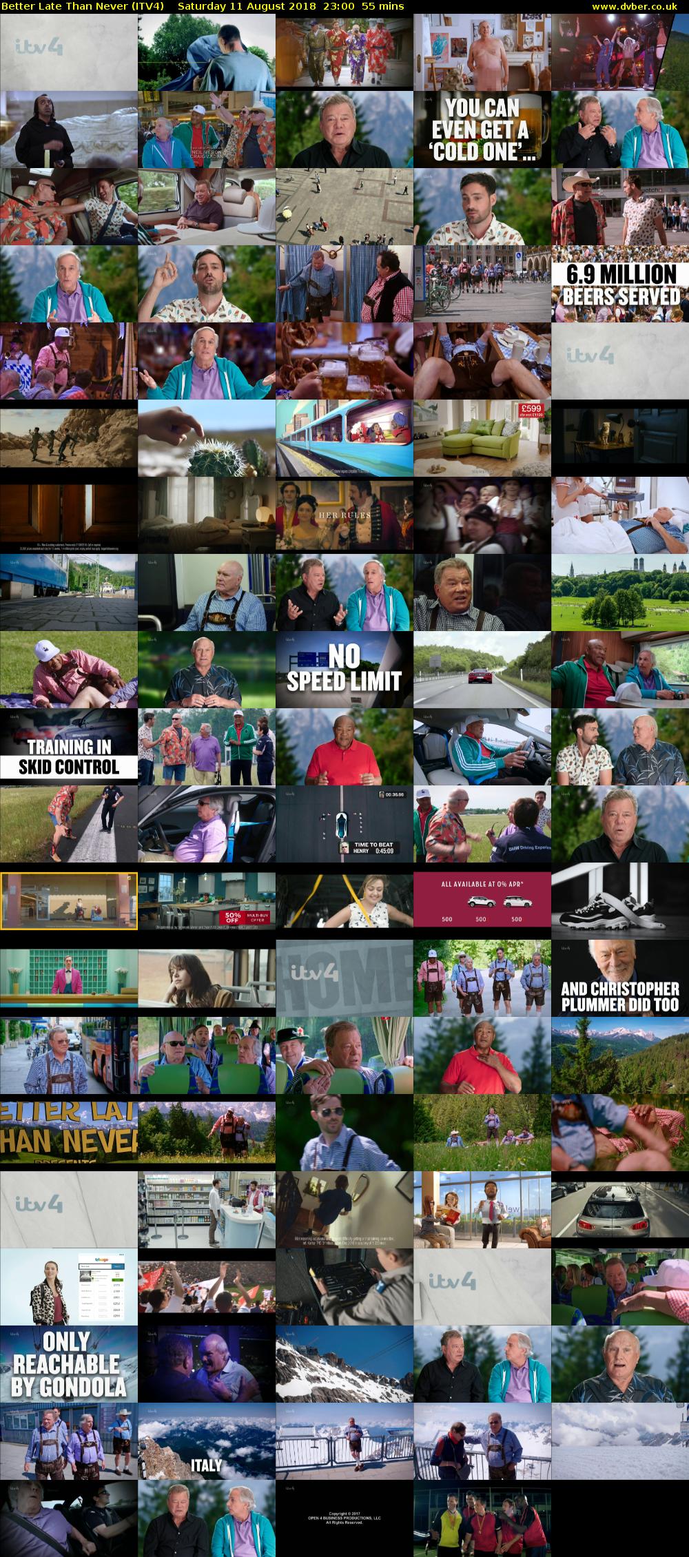 Better Late Than Never (ITV4) Saturday 11 August 2018 23:00 - 23:55