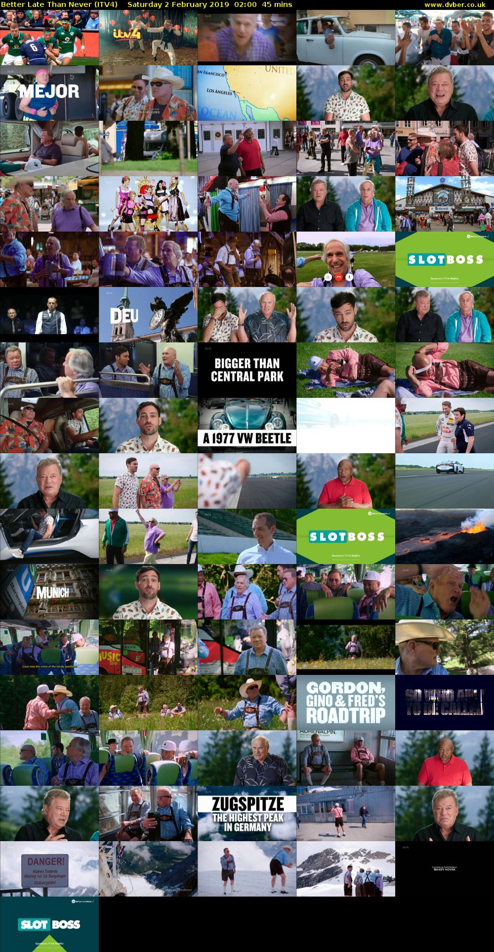 Better Late Than Never (ITV4) Saturday 2 February 2019 02:00 - 02:45