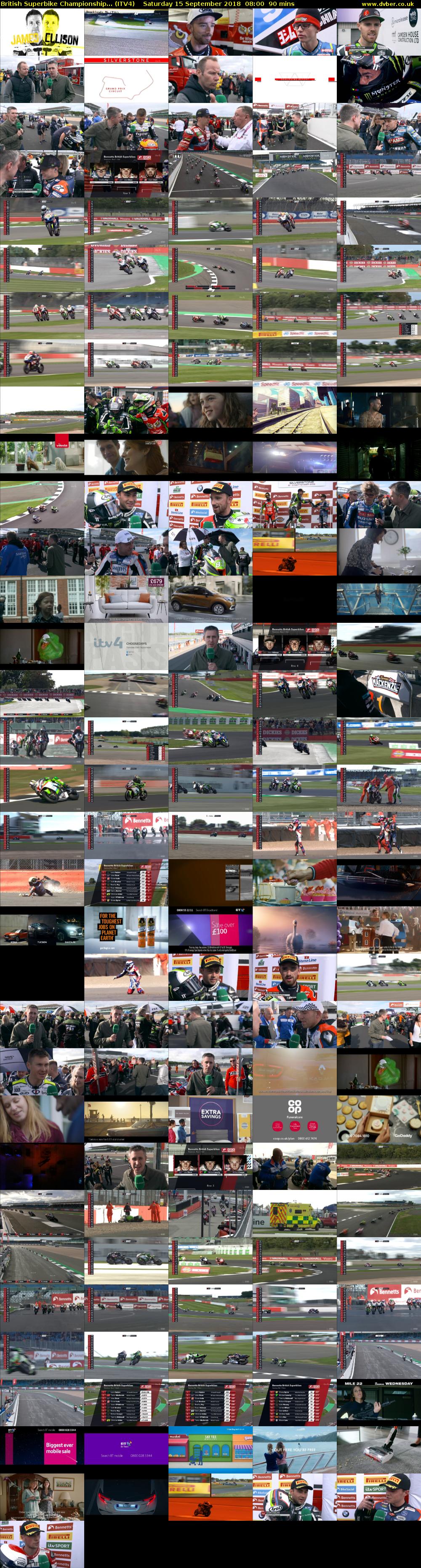 British Superbike Championship... (ITV4) Saturday 15 September 2018 08:00 - 09:30