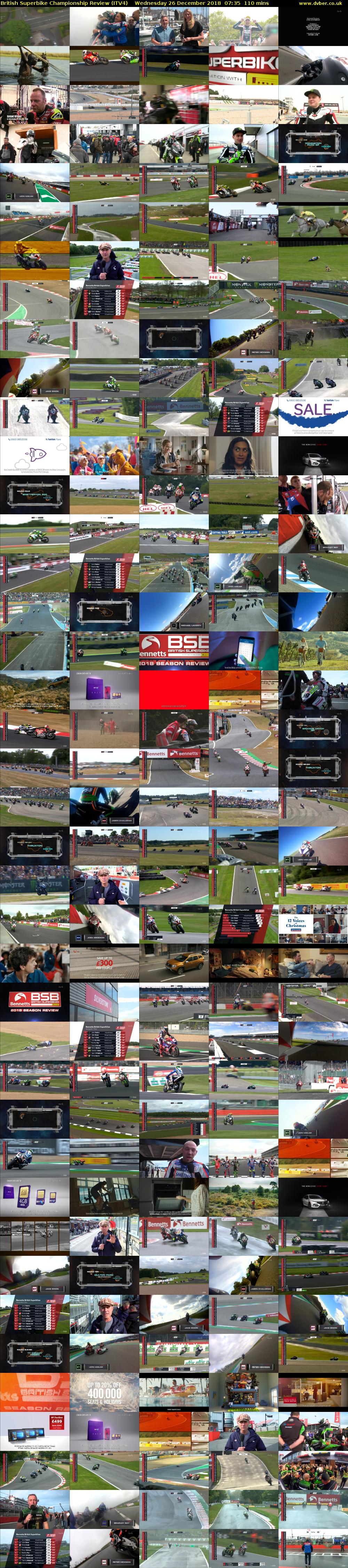 British Superbike Championship Review (ITV4) Wednesday 26 December 2018 07:35 - 09:25