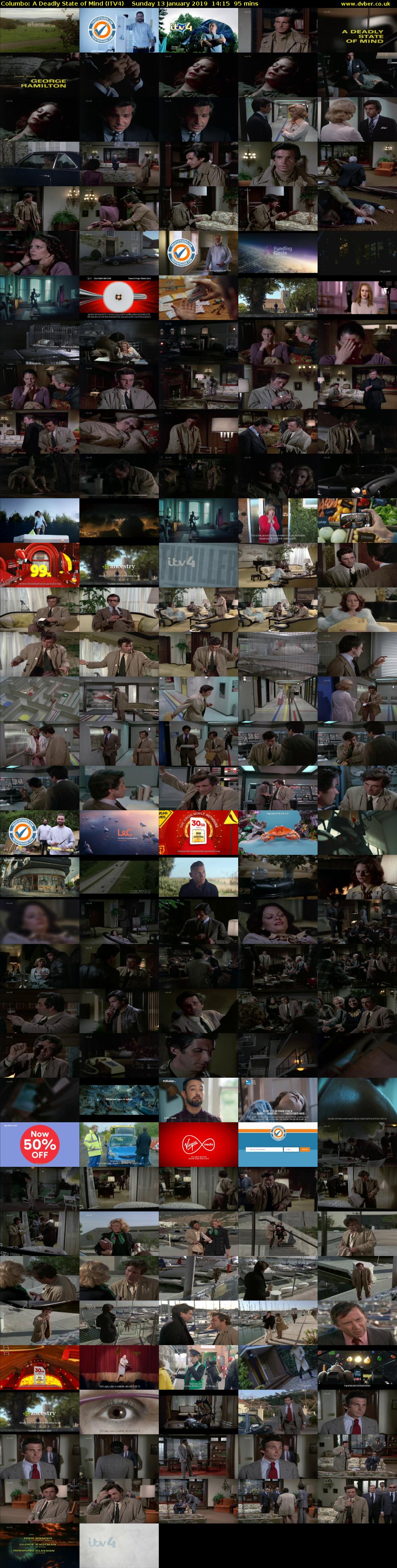 Columbo: A Deadly State of Mind (ITV4) Sunday 13 January 2019 14:15 - 15:50