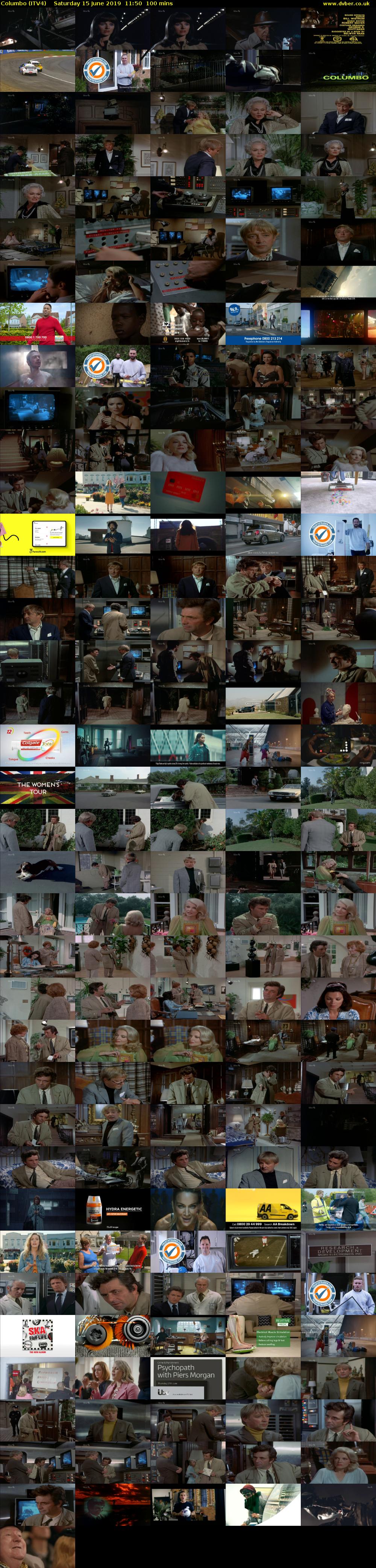 Columbo (ITV4) Saturday 15 June 2019 11:50 - 13:30