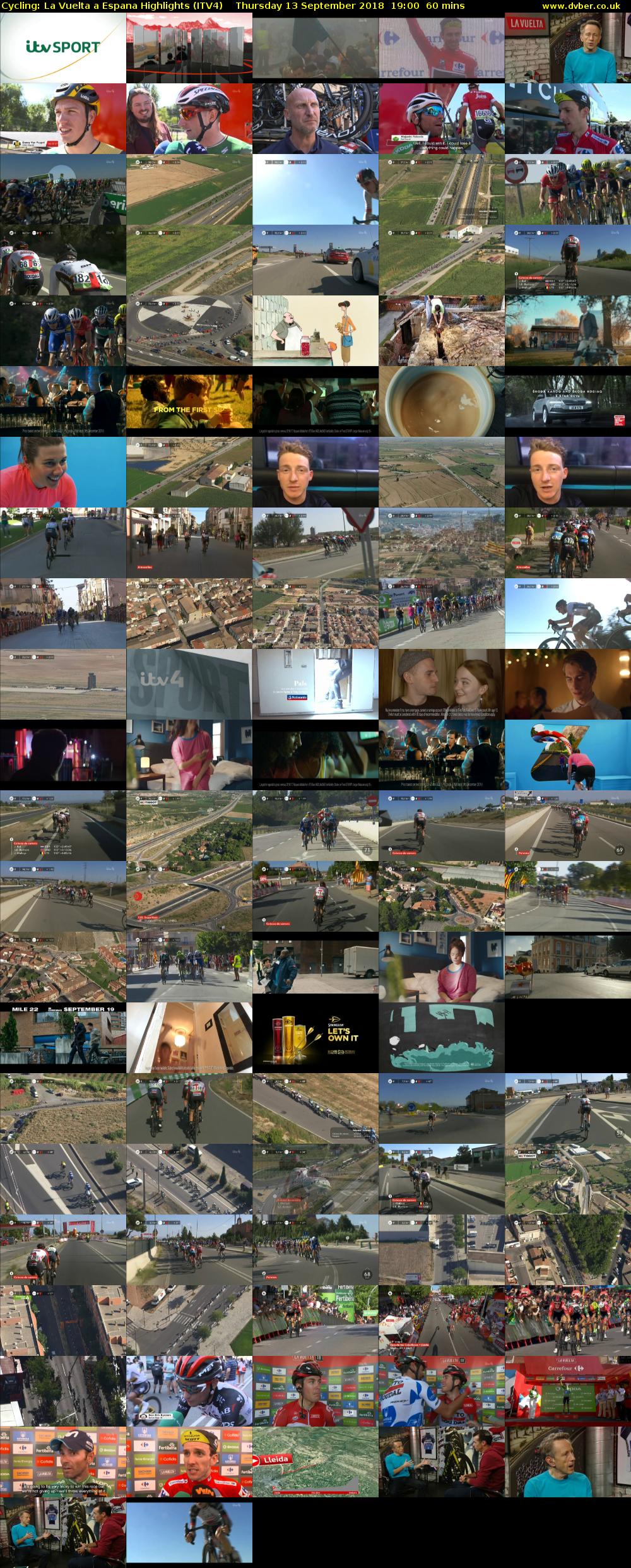 Cycling: La Vuelta a Espana Highlights (ITV4) Thursday 13 September 2018 19:00 - 20:00
