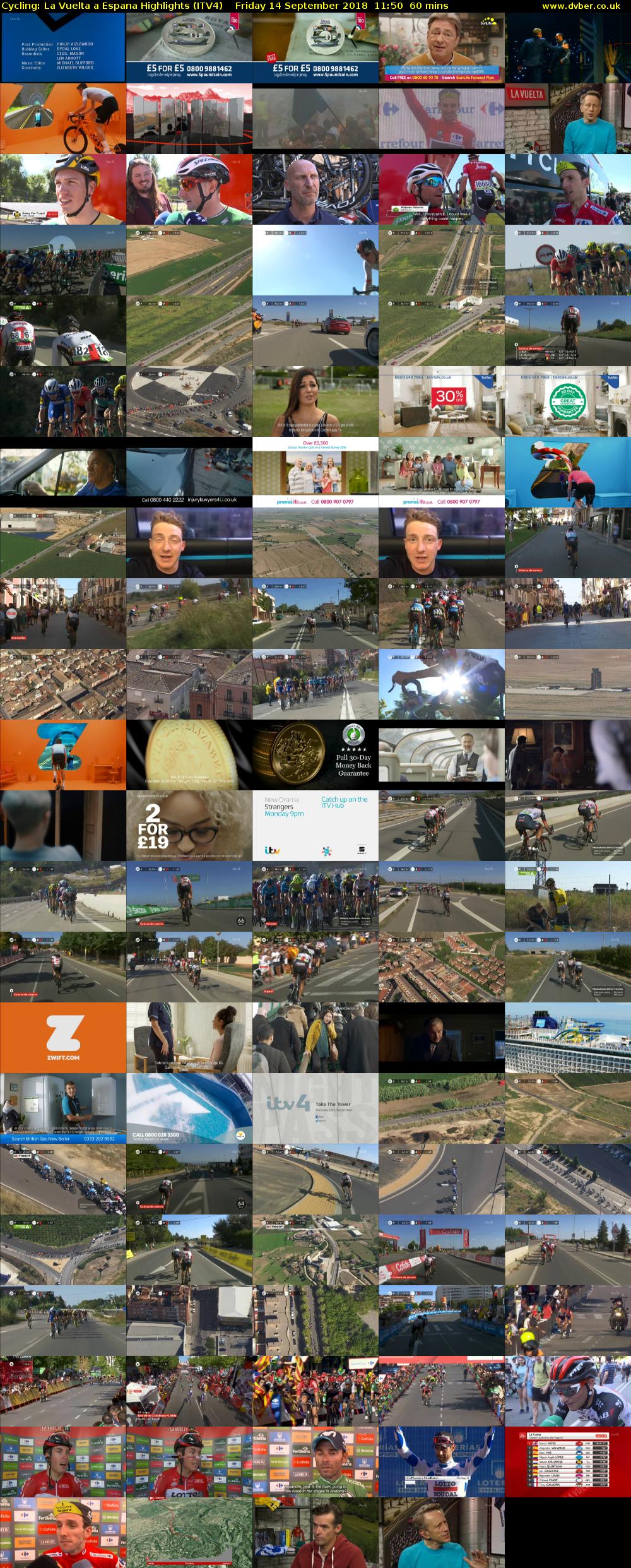 Cycling: La Vuelta a Espana Highlights (ITV4) Friday 14 September 2018 11:50 - 12:50