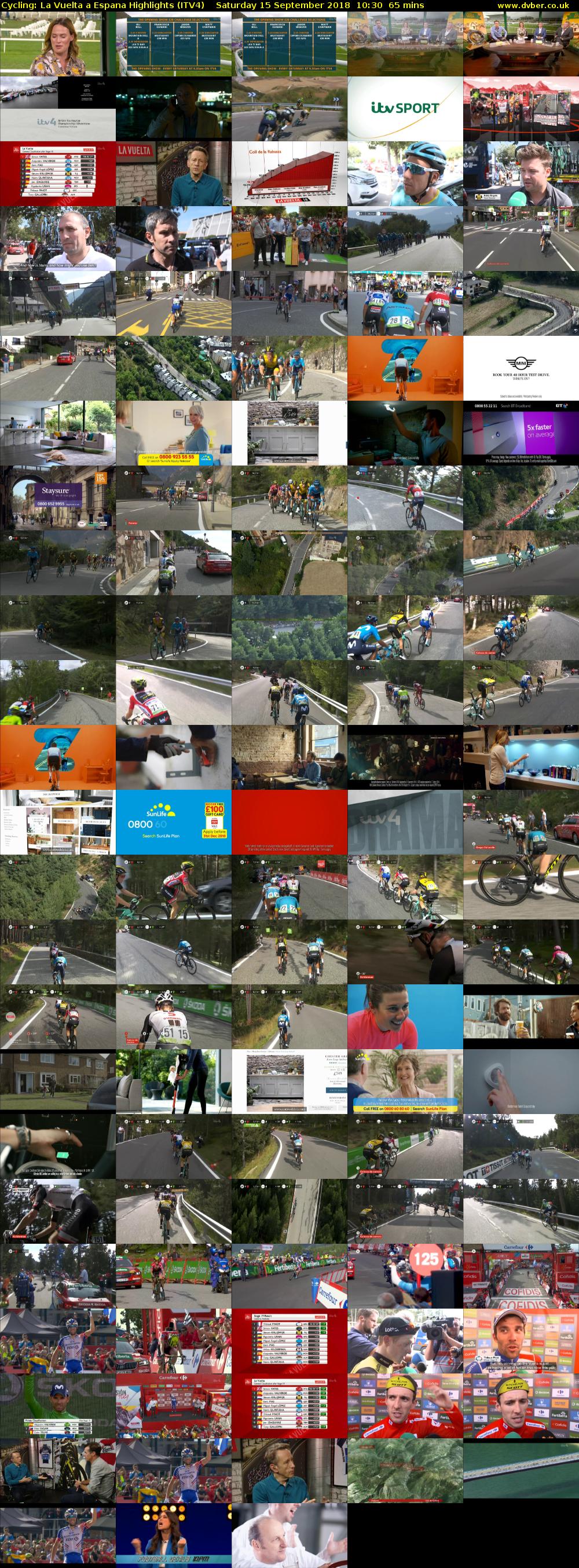 Cycling: La Vuelta a Espana Highlights (ITV4) Saturday 15 September 2018 10:30 - 11:35