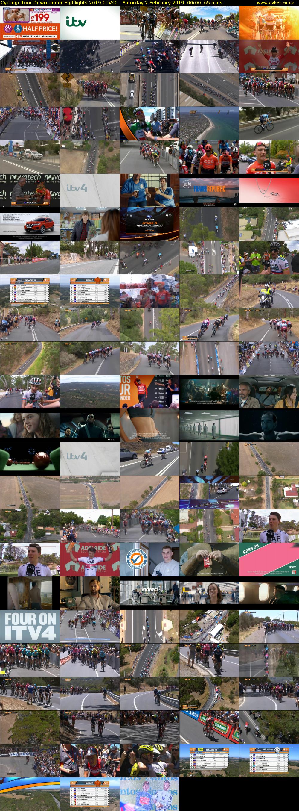 Cycling: Tour Down Under Highlights 2019 (ITV4) Saturday 2 February 2019 06:00 - 07:05