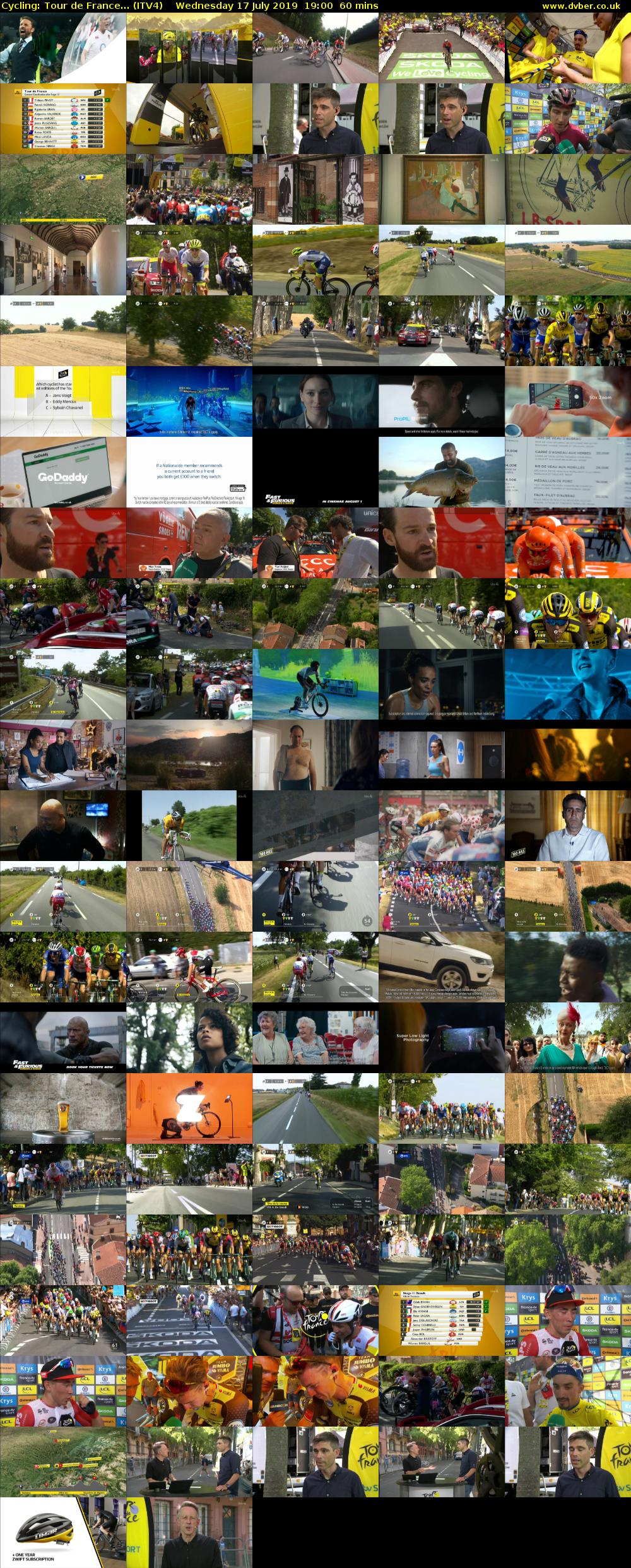 Cycling: Tour de France... (ITV4) Wednesday 17 July 2019 19:00 - 20:00