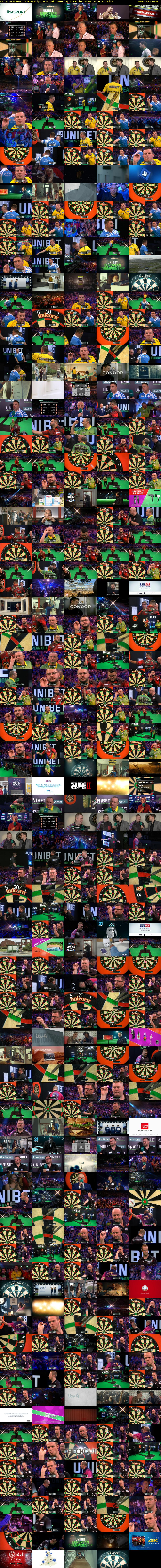 Darts: European Championship Live (ITV4) Saturday 27 October 2018 19:00 - 23:00