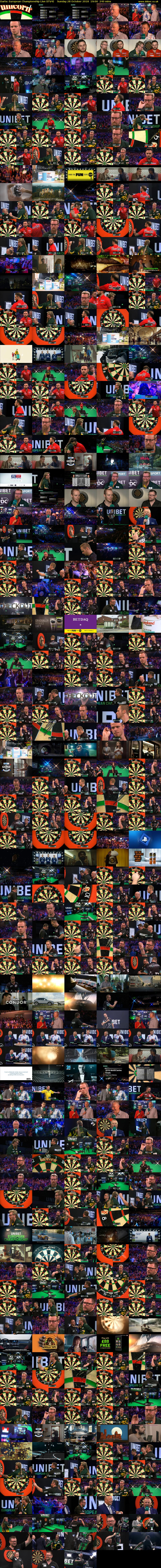 Darts: European Championship Live (ITV4) Sunday 28 October 2018 19:00 - 23:00