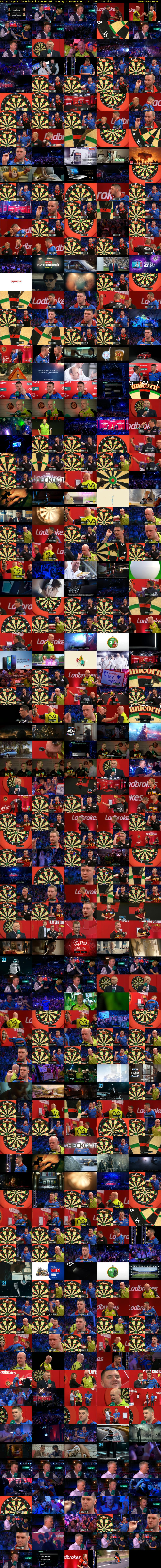 Darts: Players' Championship Live (ITV4) Sunday 25 November 2018 19:00 - 23:00
