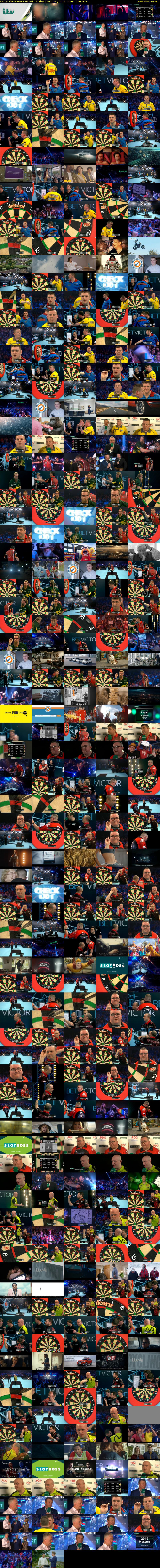 Darts: The Masters (ITV4) Friday 1 February 2019 19:00 - 23:00