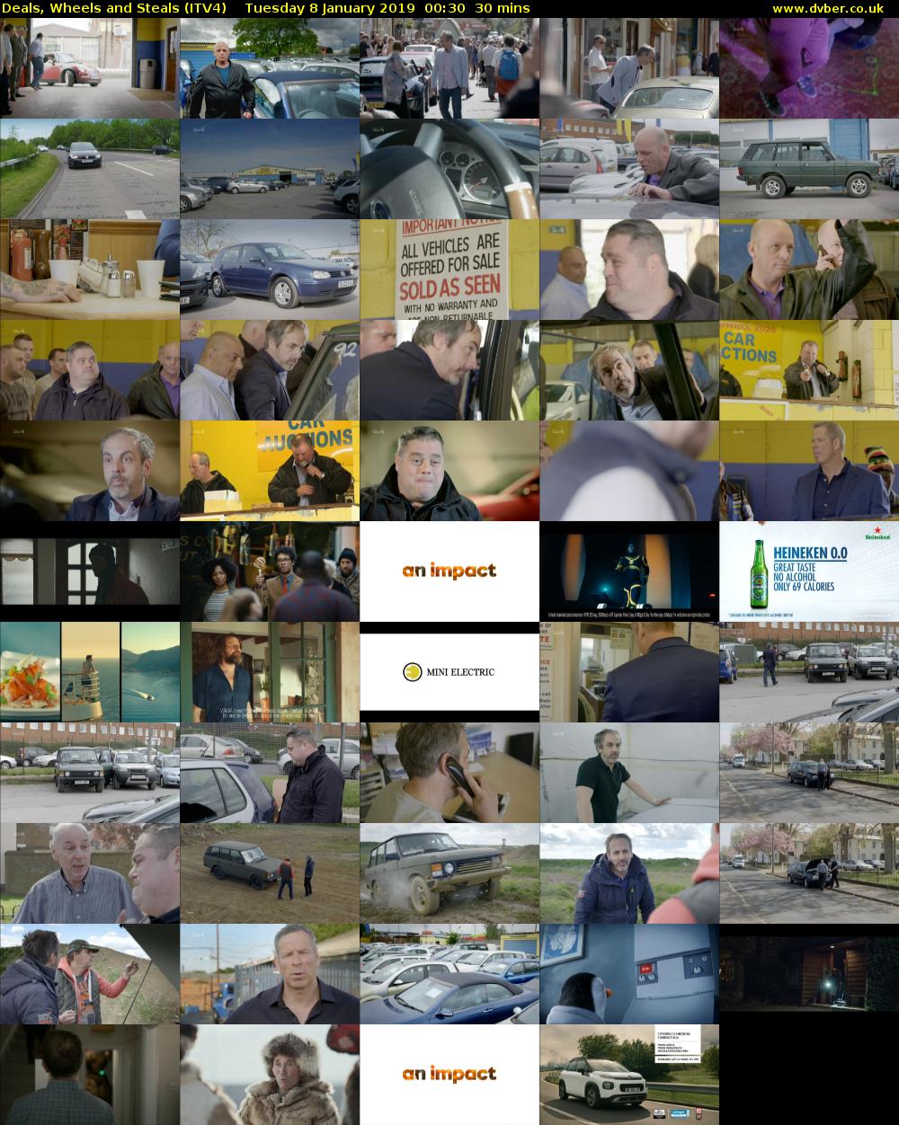Deals, Wheels and Steals (ITV4) Tuesday 8 January 2019 00:30 - 01:00