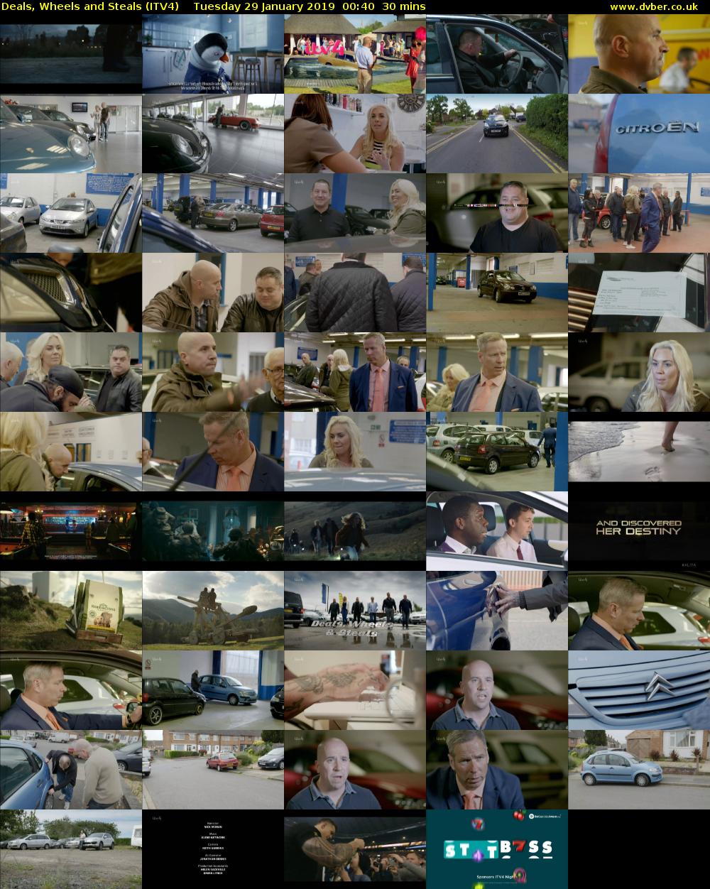 Deals, Wheels and Steals (ITV4) Tuesday 29 January 2019 00:40 - 01:10