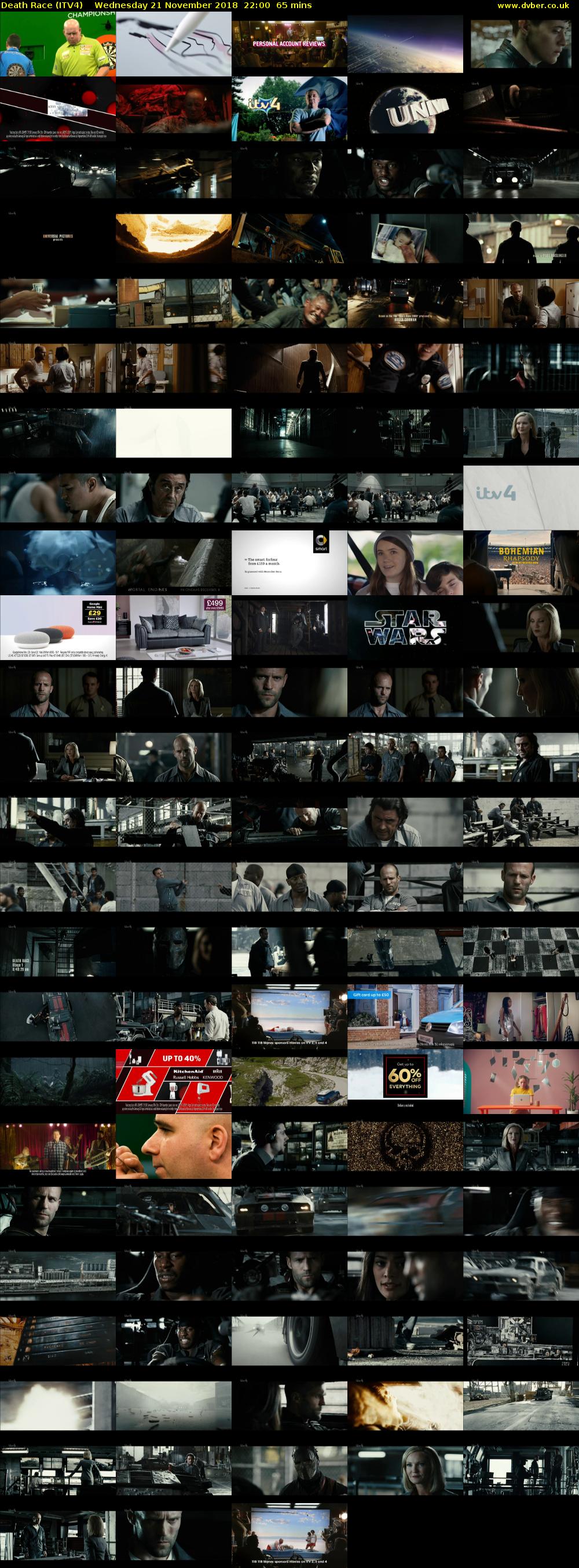 Death Race (ITV4) Wednesday 21 November 2018 22:00 - 23:05