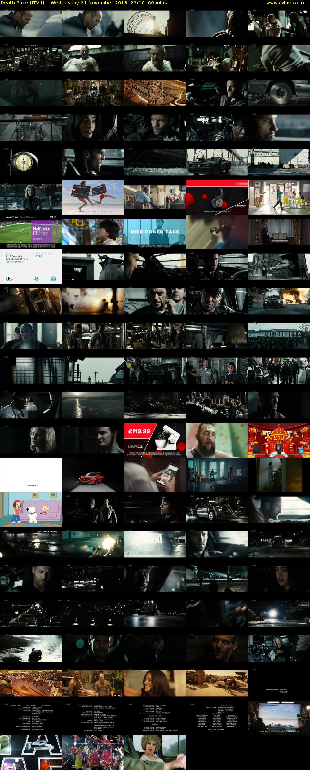 Death Race (ITV4) Wednesday 21 November 2018 23:10 - 00:10