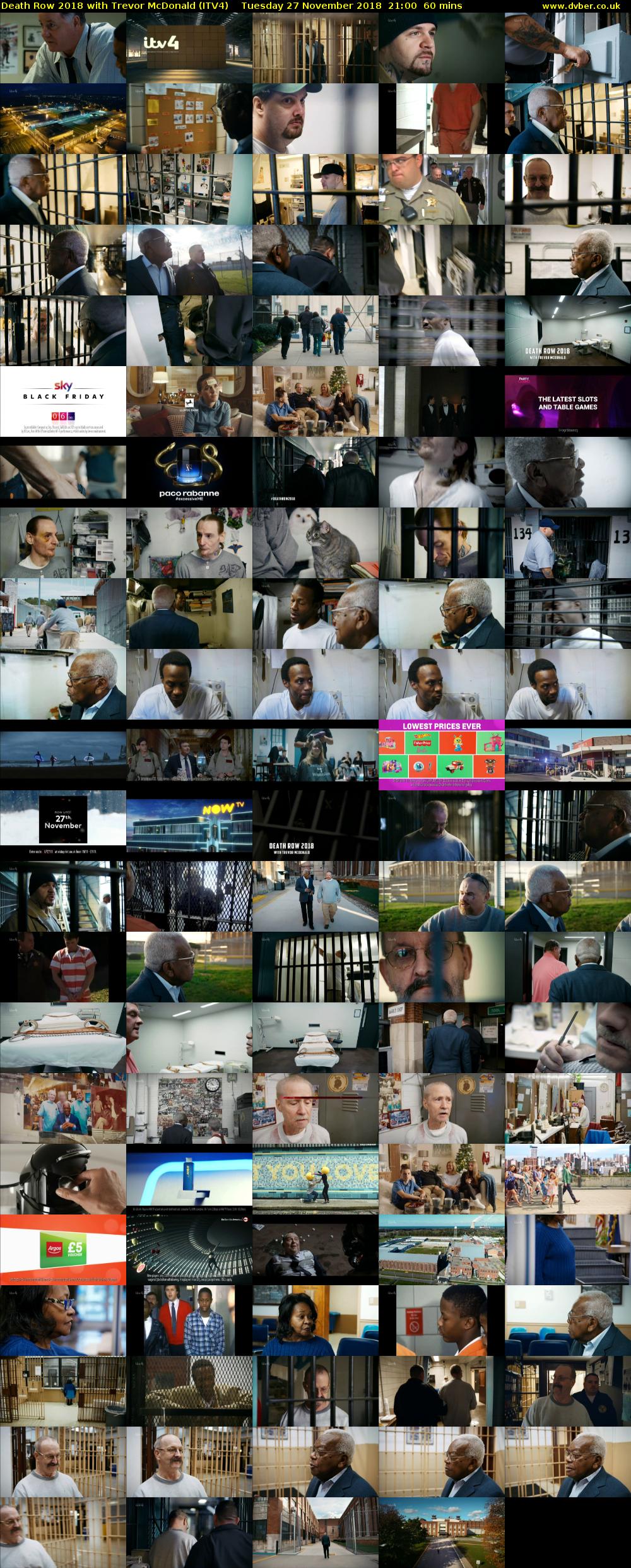 Death Row 2018 with Trevor McDonald (ITV4) Tuesday 27 November 2018 21:00 - 22:00