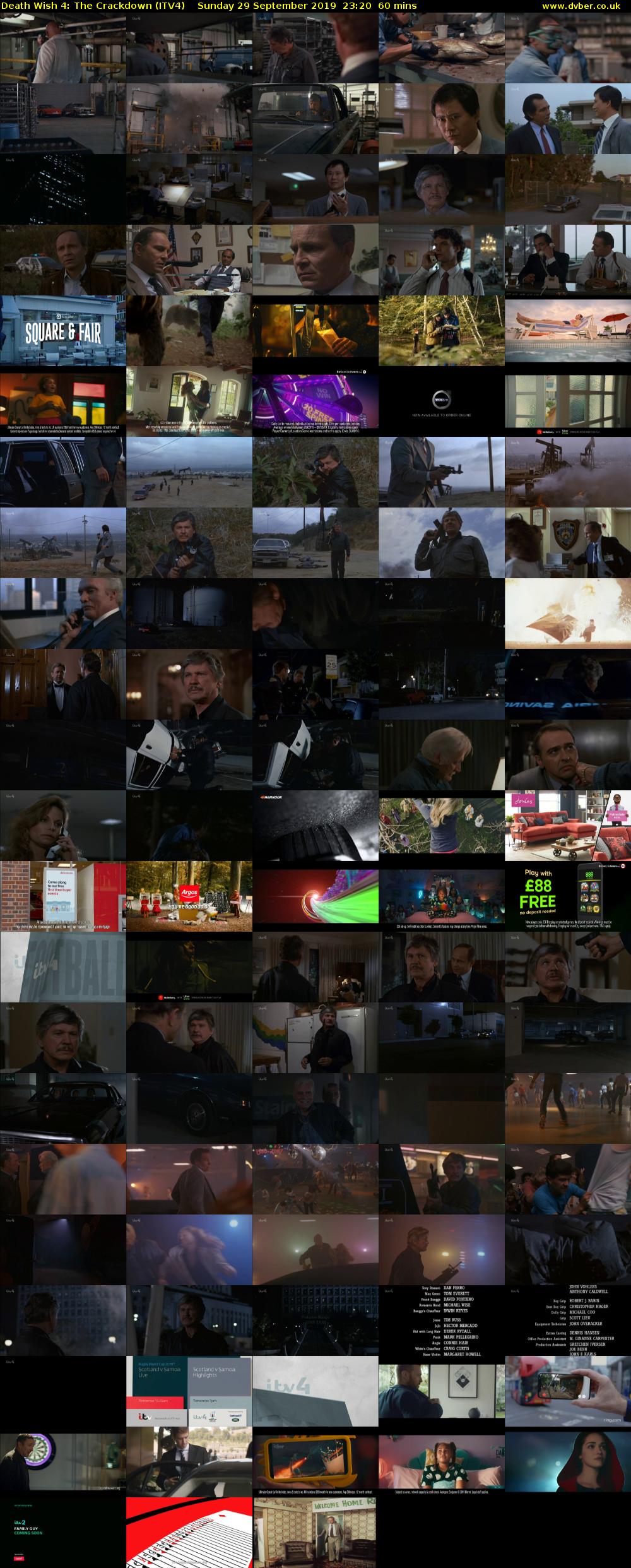 Death Wish 4: The Crackdown (ITV4) Sunday 29 September 2019 23:20 - 00:20