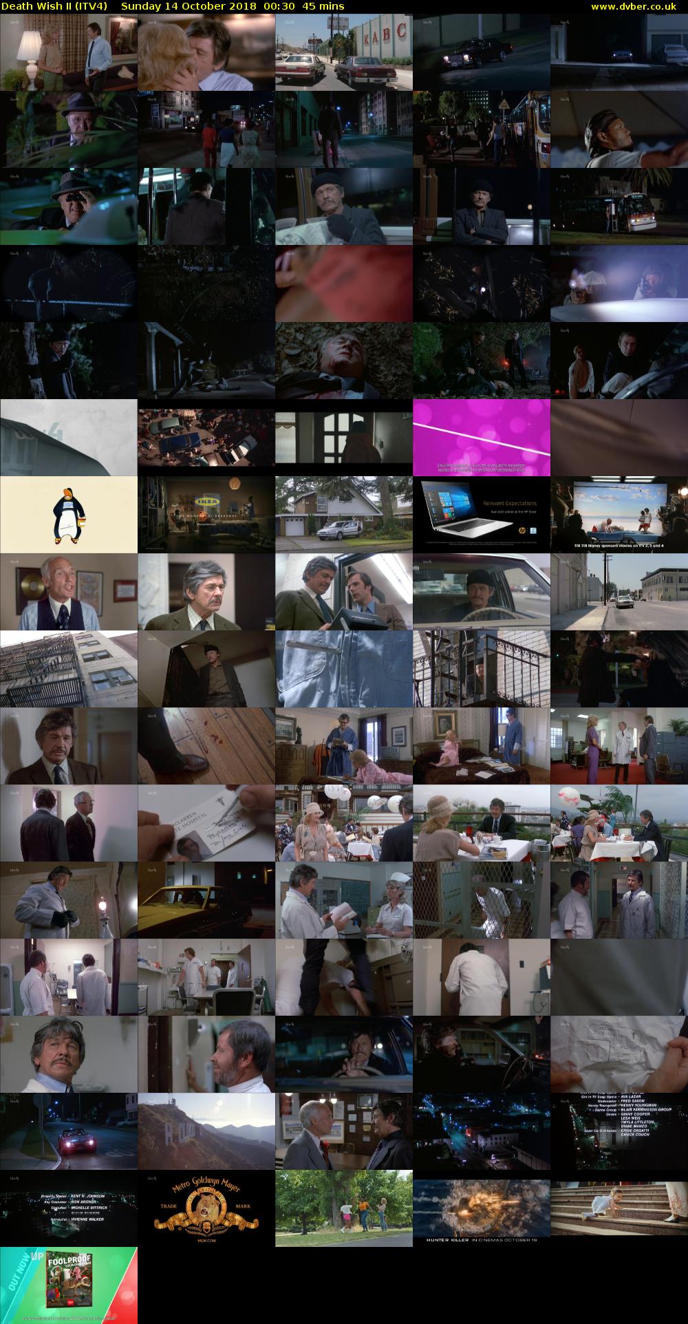 Death Wish II (ITV4) Sunday 14 October 2018 00:30 - 01:15