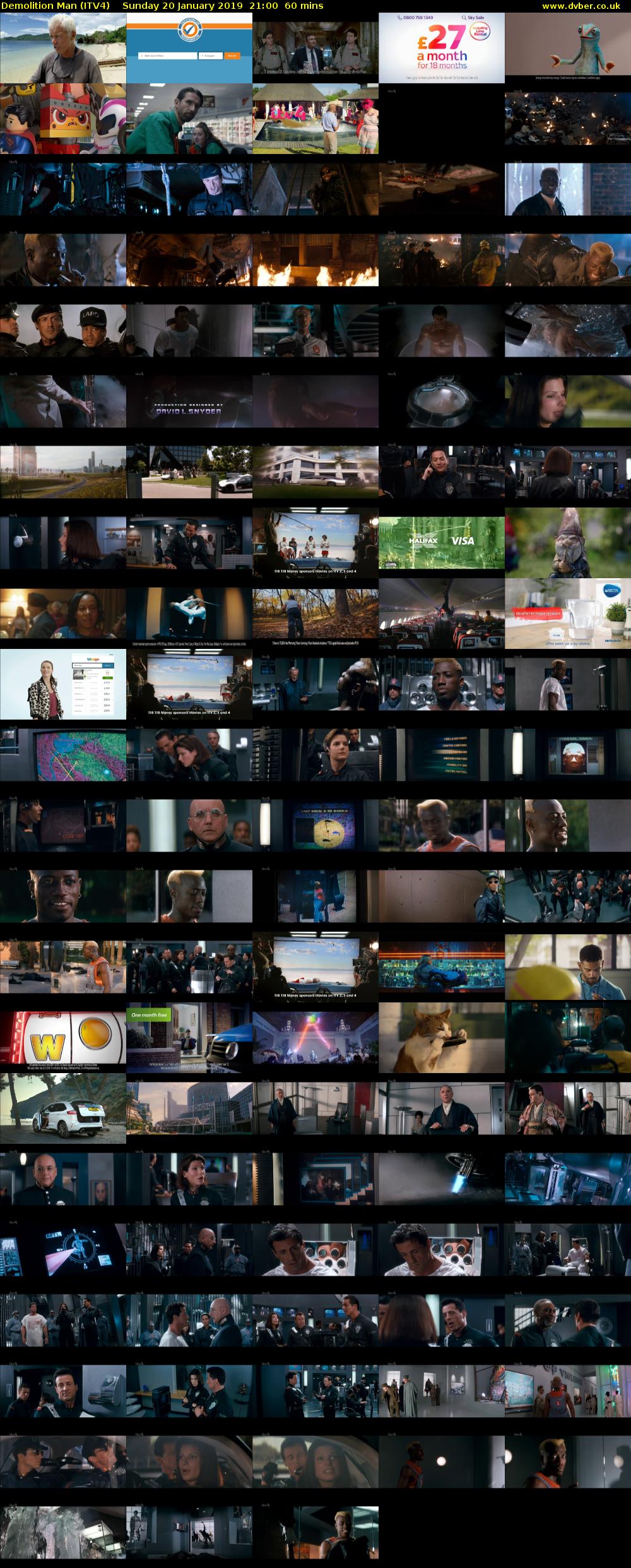 Demolition Man (ITV4) Sunday 20 January 2019 21:00 - 22:00