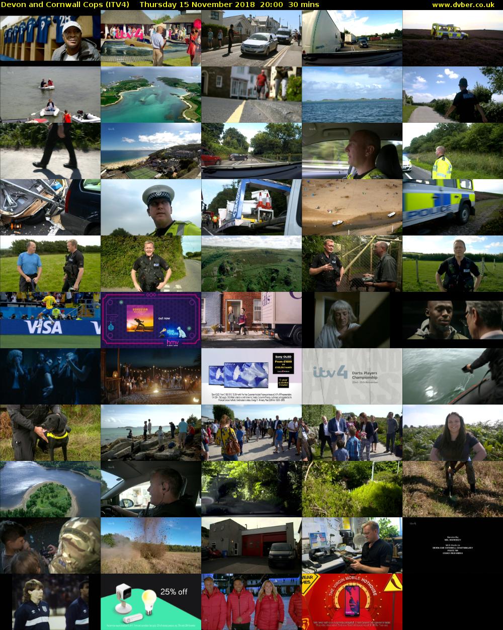 Devon and Cornwall Cops (ITV4) Thursday 15 November 2018 20:00 - 20:30