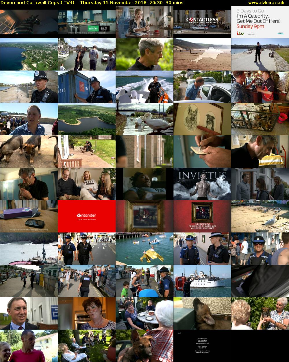 Devon and Cornwall Cops (ITV4) Thursday 15 November 2018 20:30 - 21:00