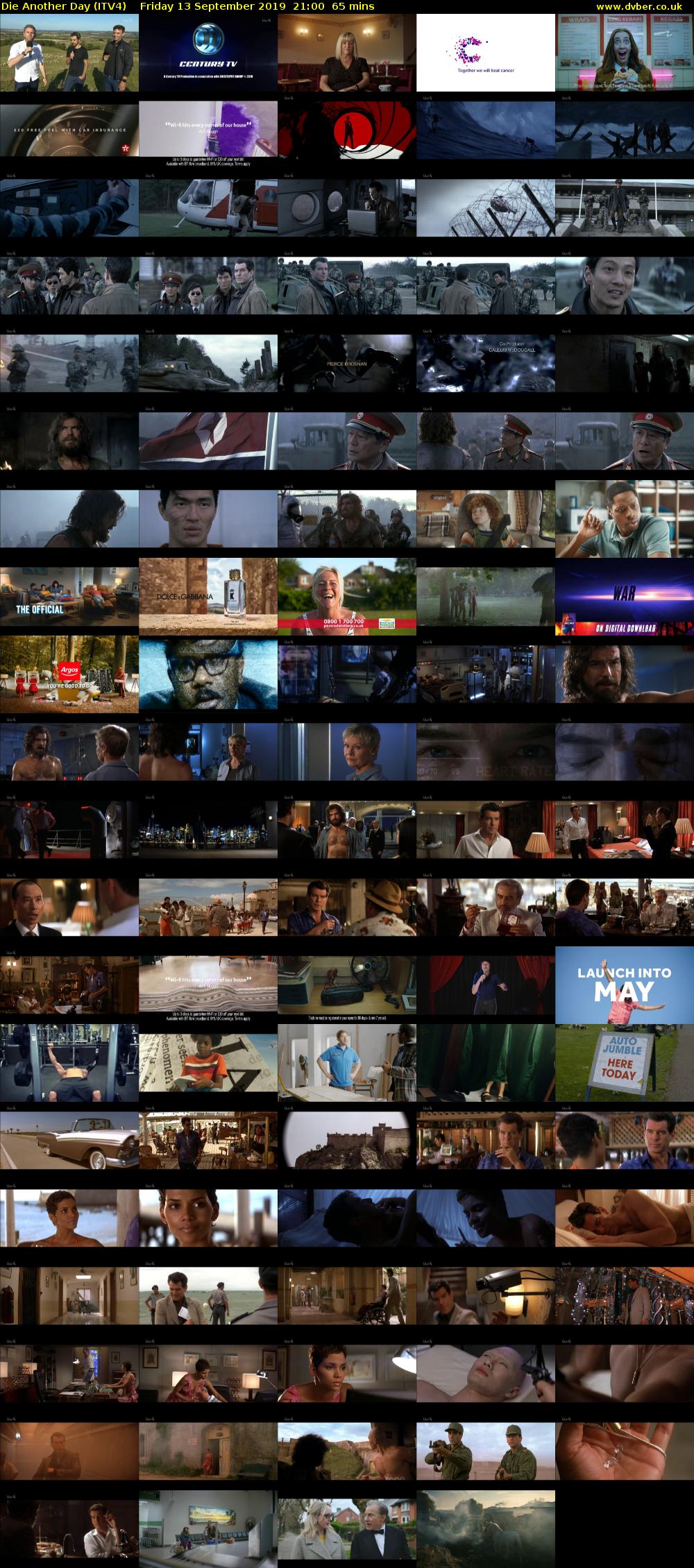 Die Another Day (ITV4) Friday 13 September 2019 21:00 - 22:05