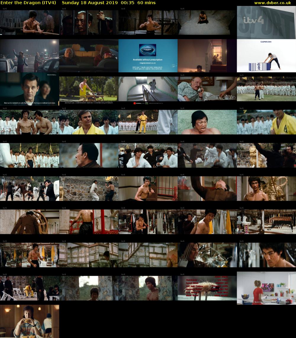 Enter the Dragon (ITV4) Sunday 18 August 2019 00:35 - 01:35