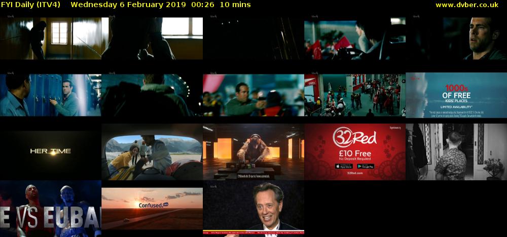 FYI Daily (ITV4) Wednesday 6 February 2019 00:26 - 00:36