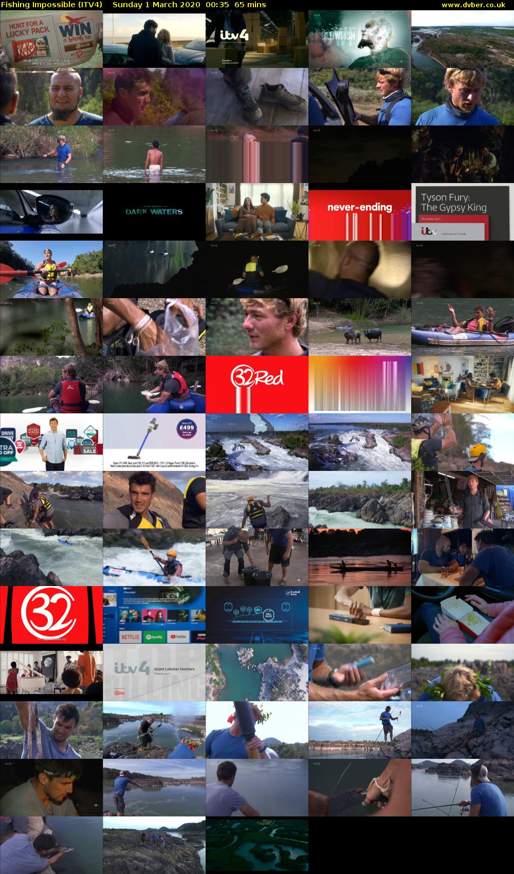 Fishing Impossible (ITV4) Sunday 1 March 2020 00:35 - 01:40