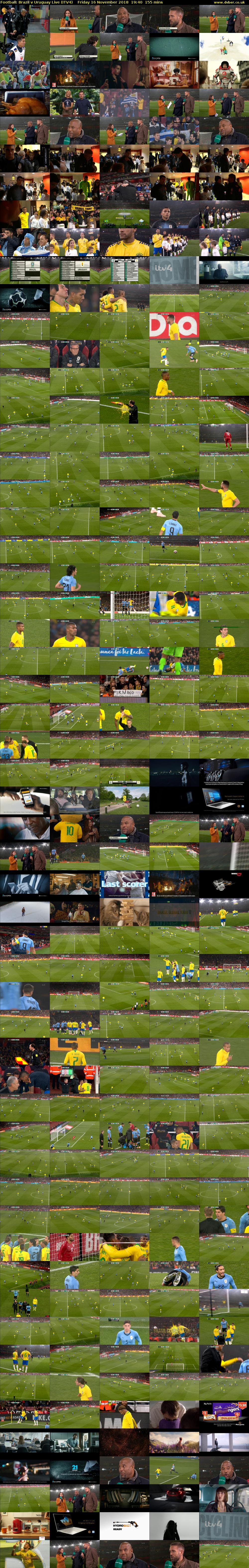 Football: Brazil v Uruguay Live (ITV4) Friday 16 November 2018 19:40 - 22:15