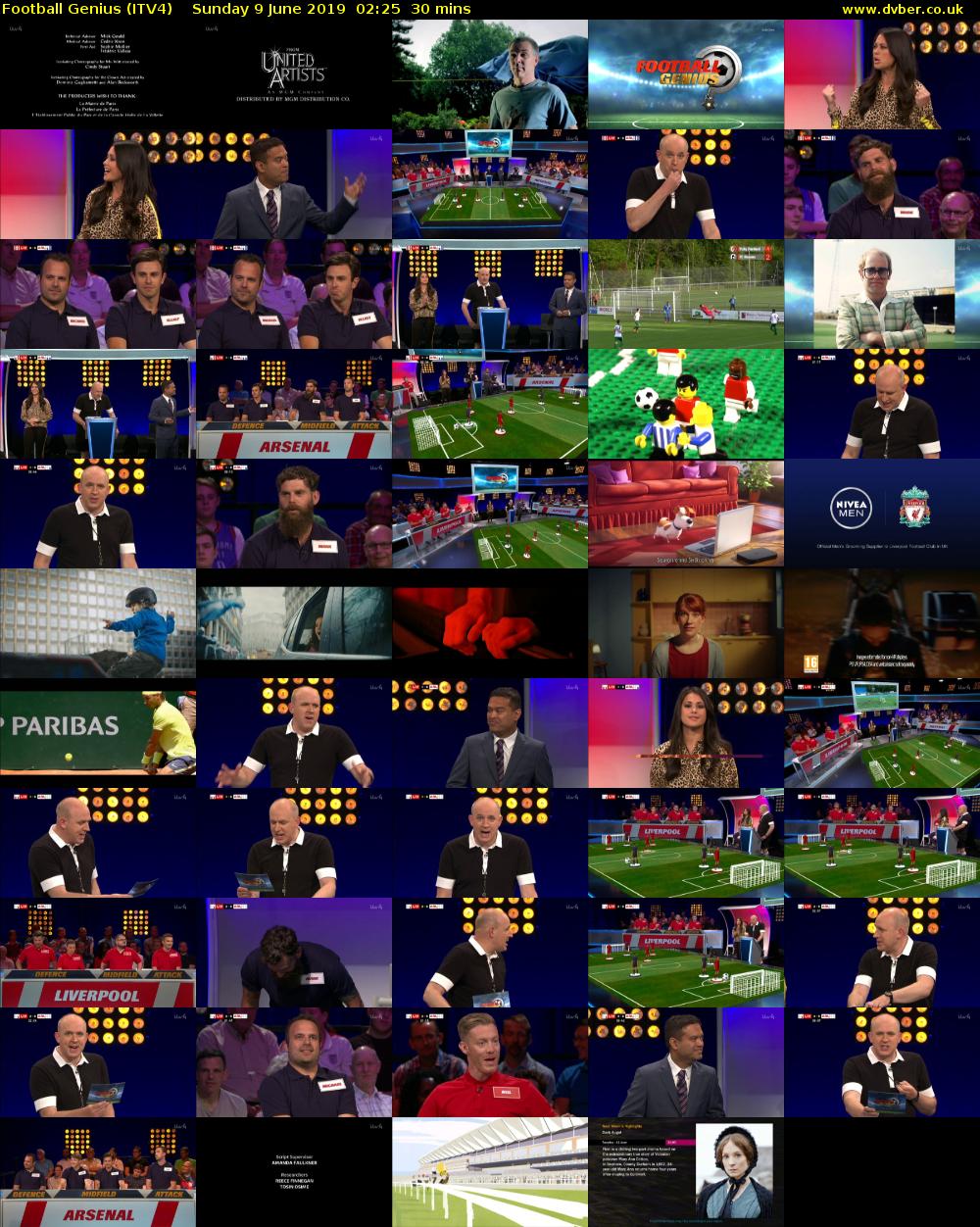 Football Genius (ITV4) Sunday 9 June 2019 02:25 - 02:55
