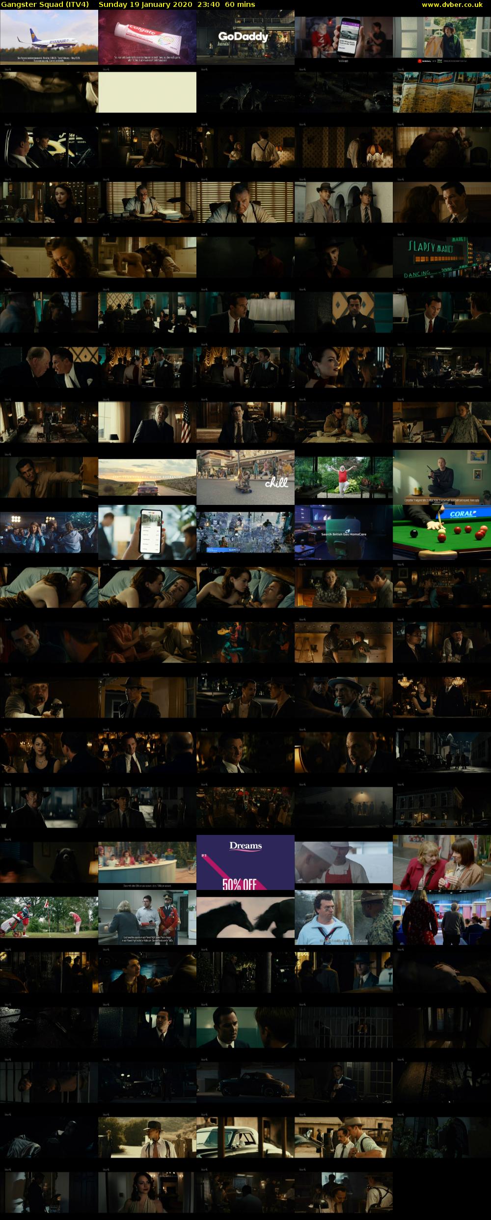 Gangster Squad (ITV4) Sunday 19 January 2020 23:40 - 00:40