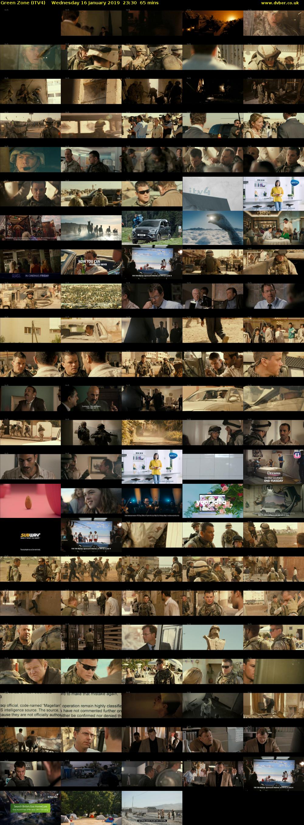 Green Zone (ITV4) Wednesday 16 January 2019 23:30 - 00:35