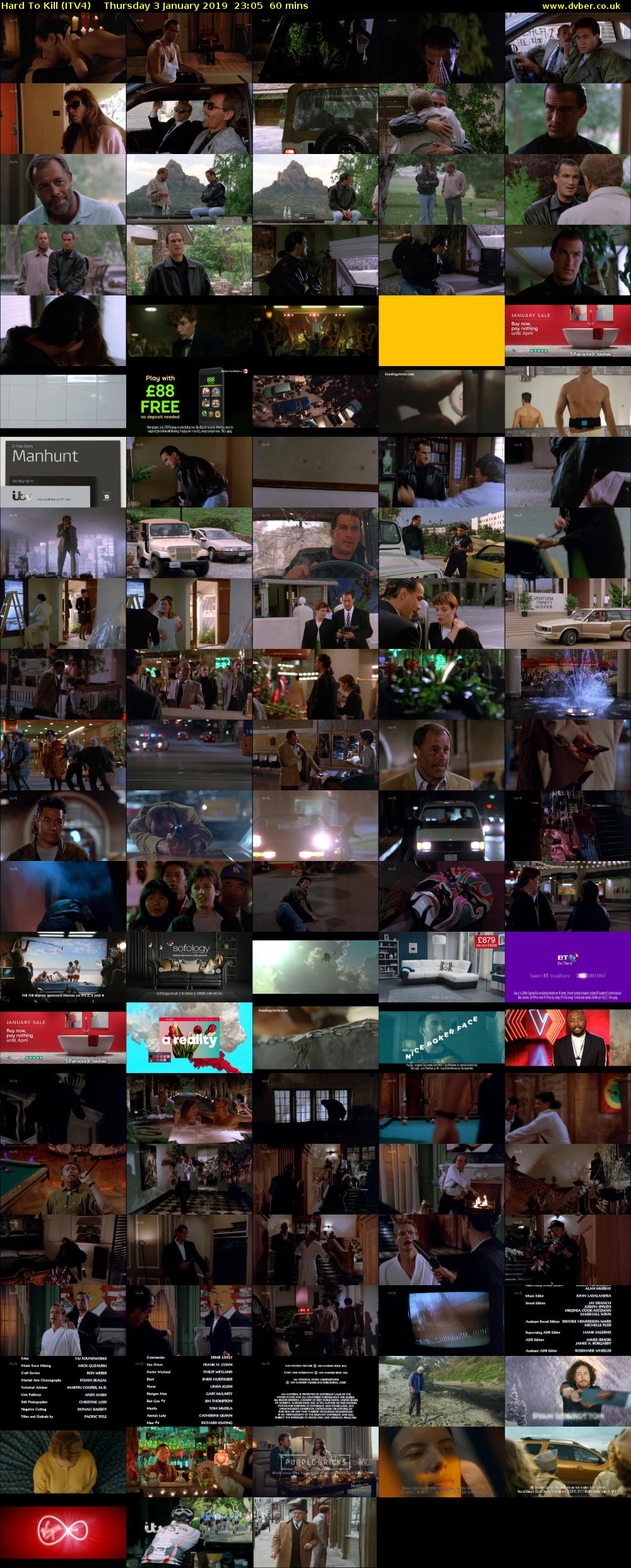 Hard To Kill (ITV4) Thursday 3 January 2019 23:05 - 00:05