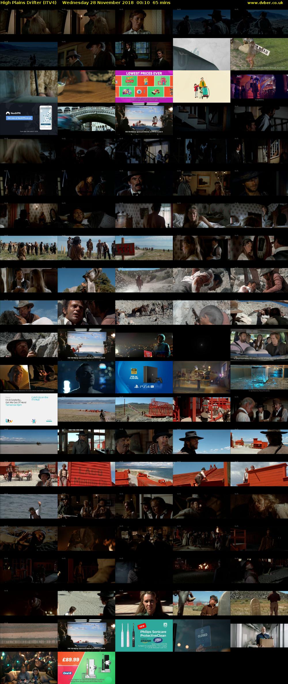 High Plains Drifter (ITV4) Wednesday 28 November 2018 00:10 - 01:15