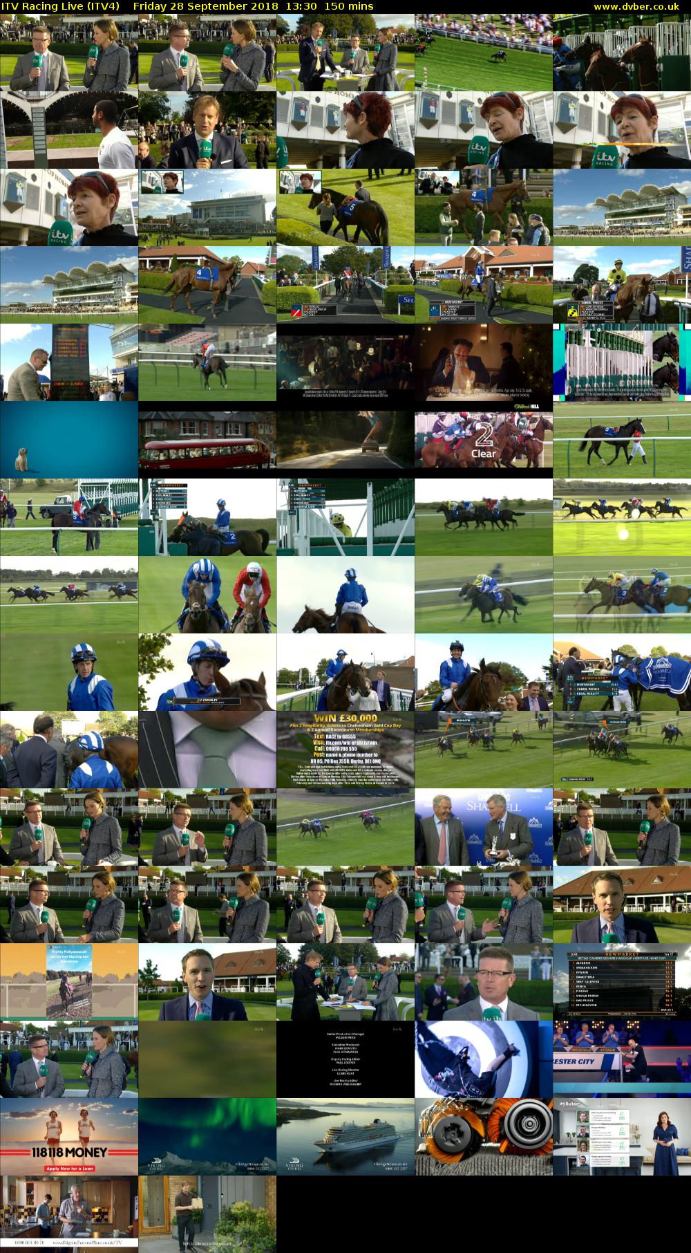ITV Racing Live (ITV4) Friday 28 September 2018 13:30 - 16:00