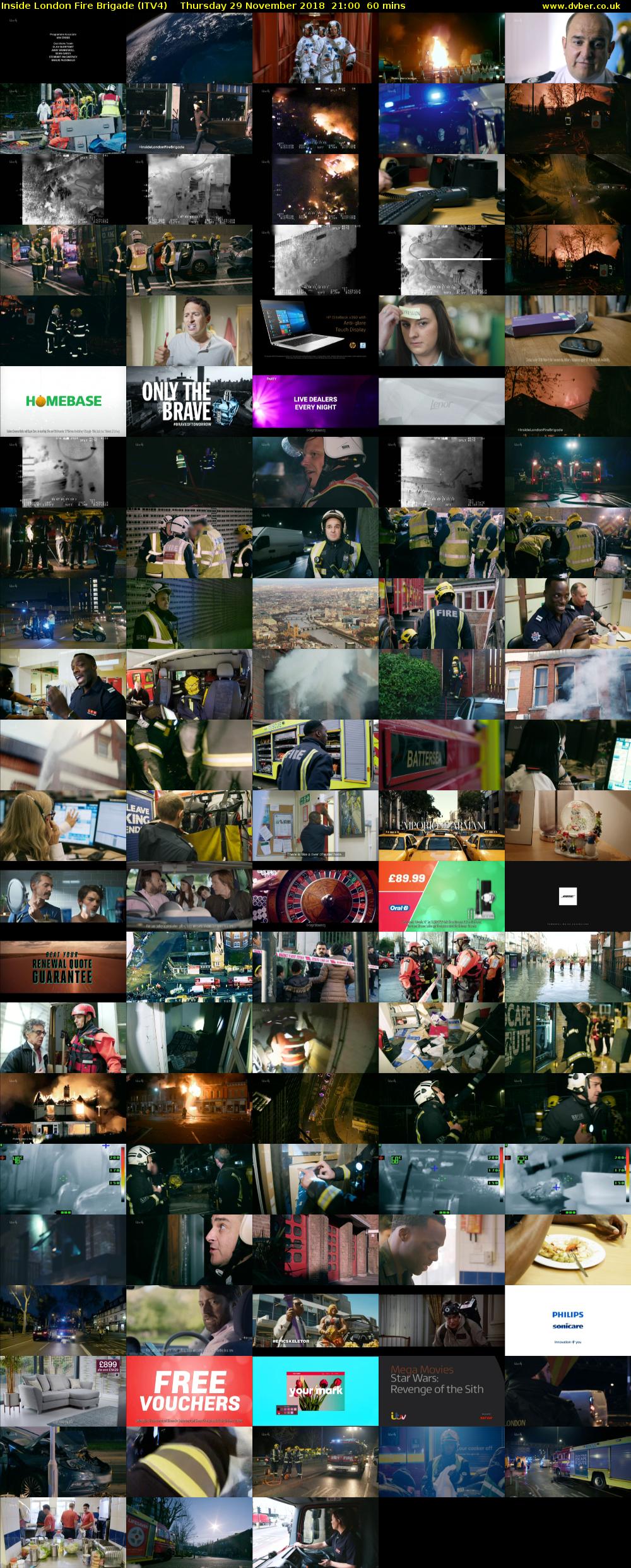 Inside London Fire Brigade (ITV4) Thursday 29 November 2018 21:00 - 22:00