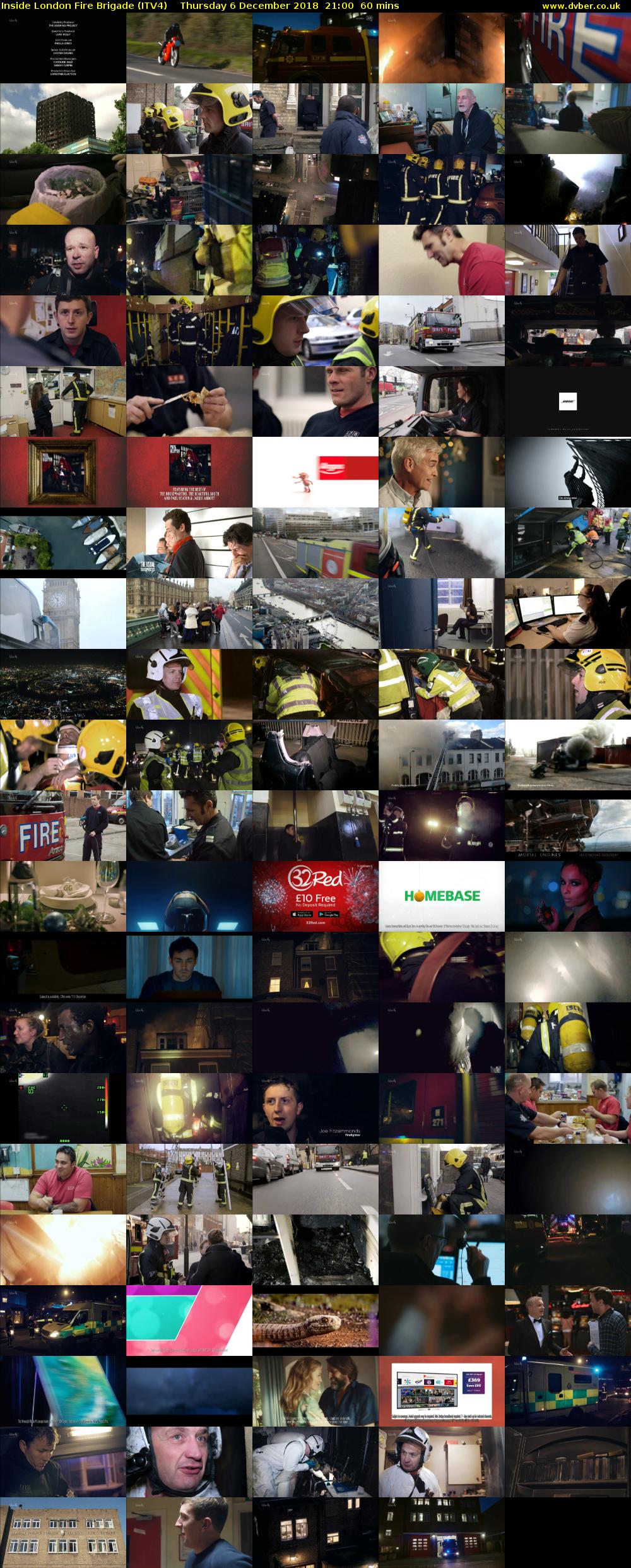 Inside London Fire Brigade (ITV4) Thursday 6 December 2018 21:00 - 22:00
