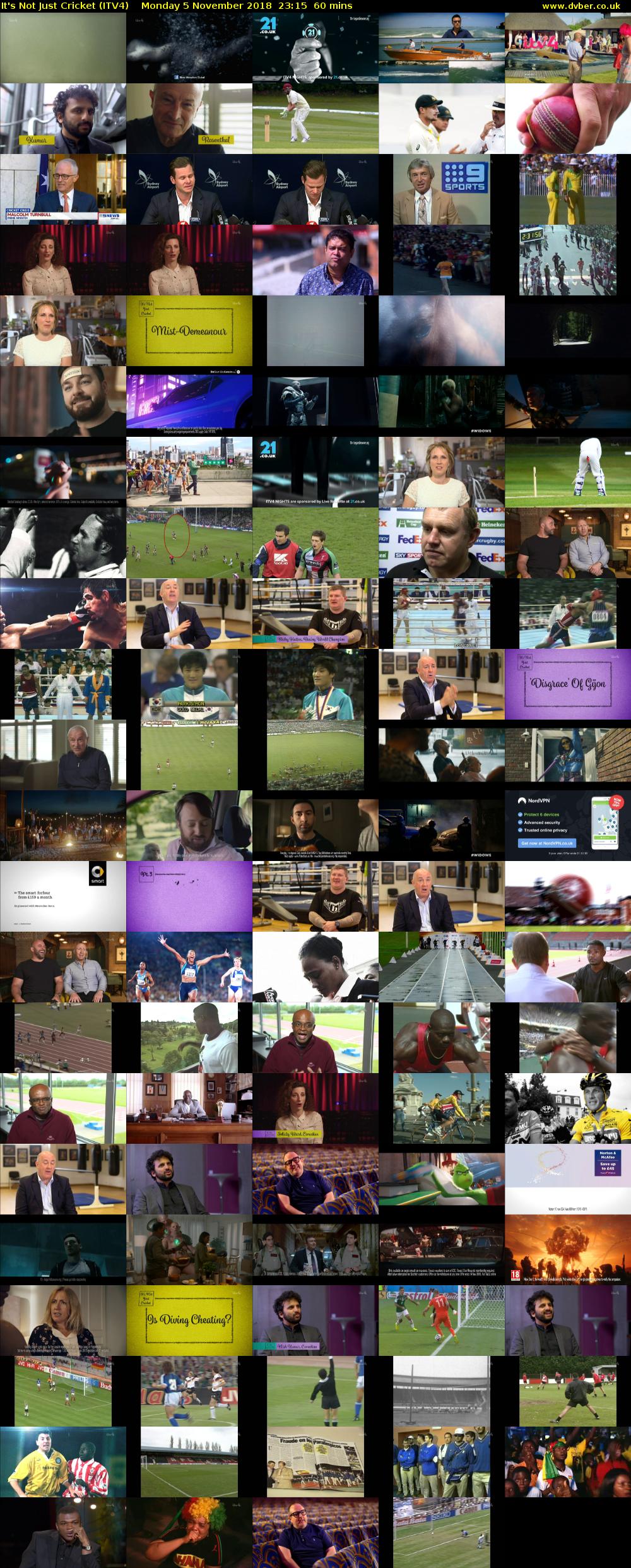 It's Not Just Cricket (ITV4) Monday 5 November 2018 23:15 - 00:15